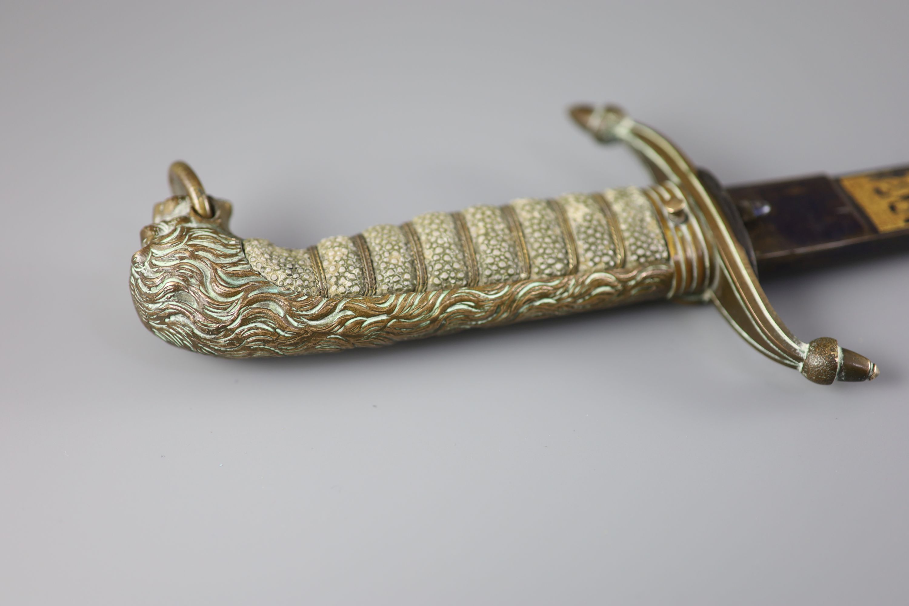 An Edward VII Naval officer’s dress dirk The Dirk blade 18